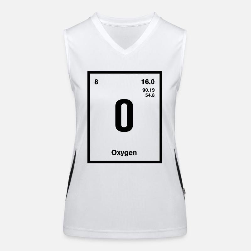 Oxygen Element im Periodensystem Funktionelles Kontrast-Tank Top für Frauen