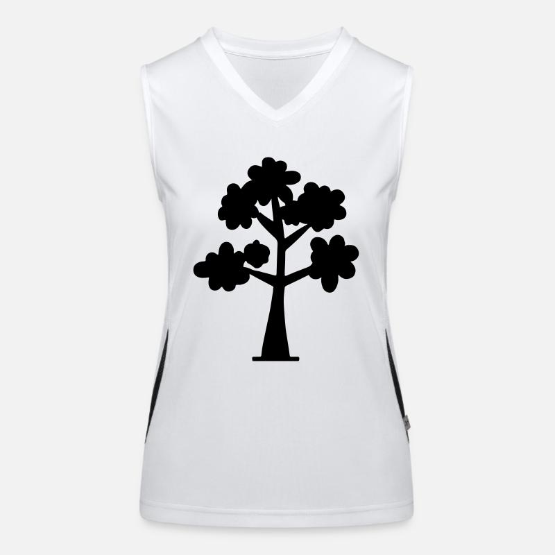 Tree Plant Illustration Drawing Gift Idea Women's Functional Contrast Tank Top