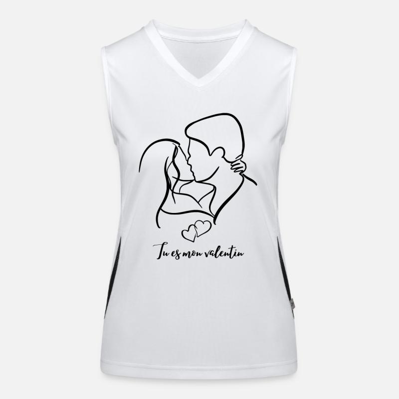 tu es mon valentin Débardeur respirant contrasté Femme