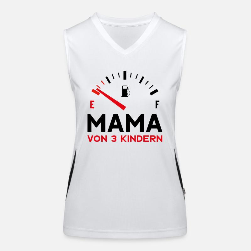 MAMA 3 KINDER MUTTER DREI KINDER MUTTERTAG Funktionelles Kontrast-Tank Top für Frauen