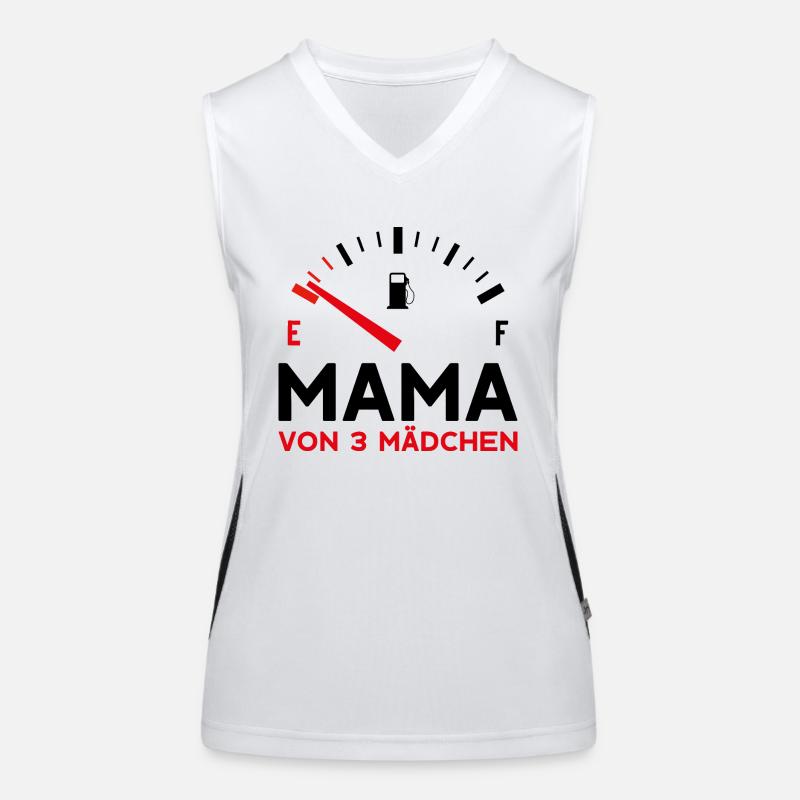 MAMA 3 TÖCHTER MUTTERTAG MUTTER DREI MÄDCHEN Funktionelles Kontrast-Tank Top für Frauen