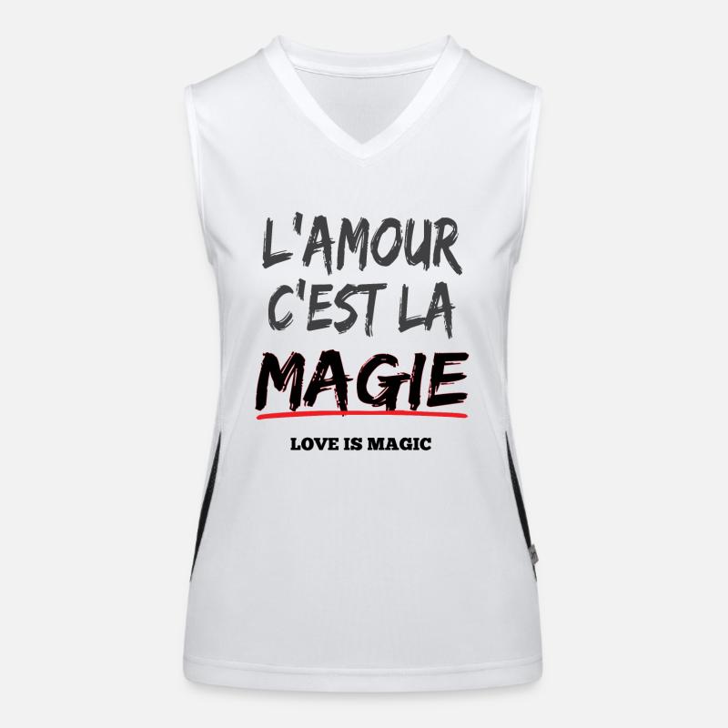 L'amour c'est la magie - expression camerounaise Débardeur respirant contrasté Femme
