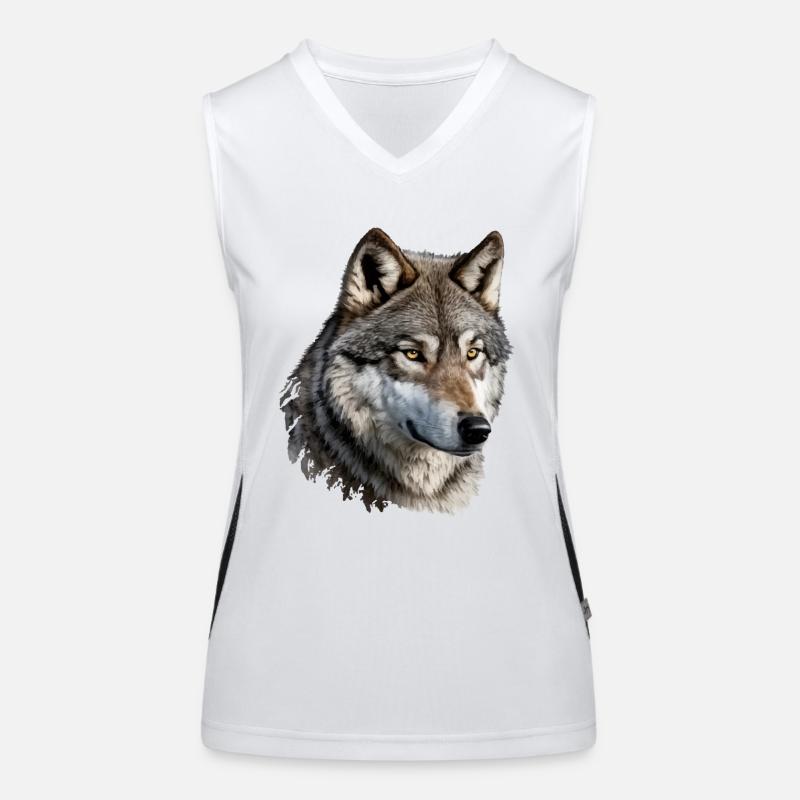 Der Wolf Funktionelles Kontrast-Tank Top für Frauen