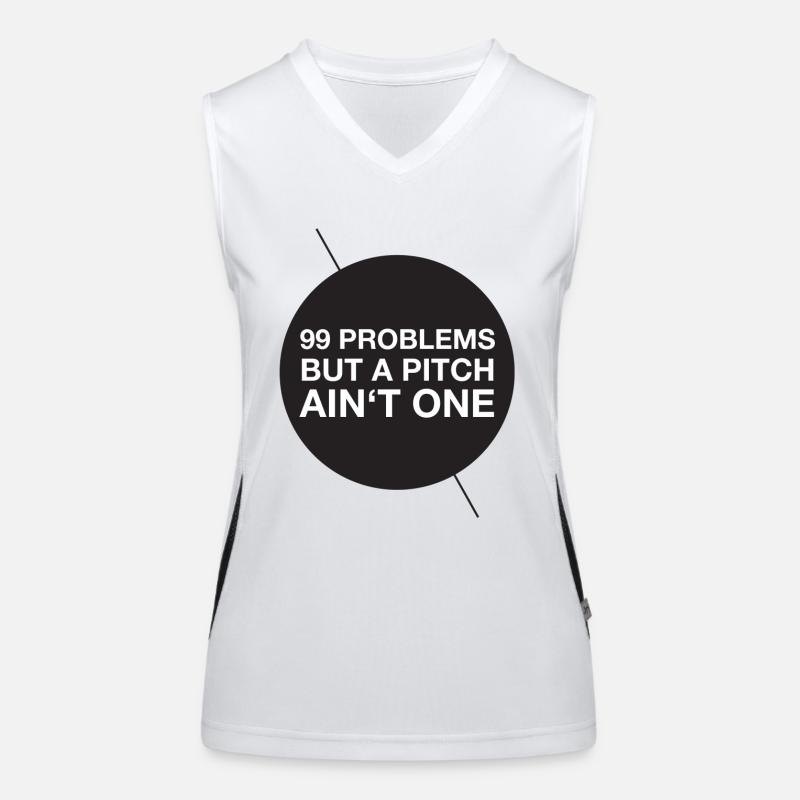 99 problems but a pitch ain't one Funktionelles Kontrast-Tank Top für Frauen