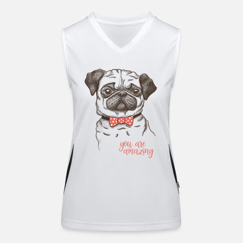 Hund Funktionelles Kontrast-Tank Top für Frauen