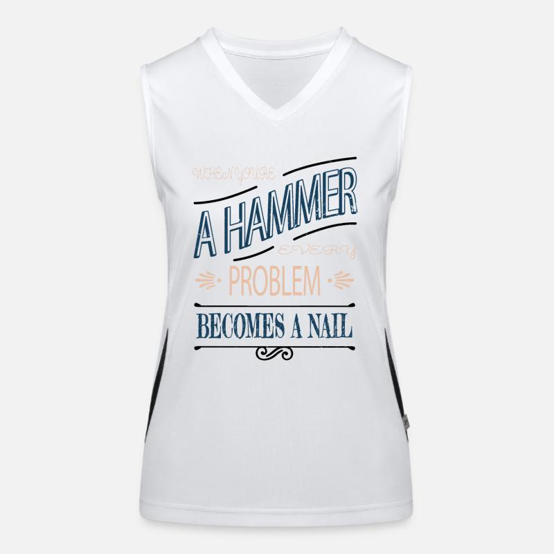 Bday Fun Chainsaw Tools Woodworker Women's Functional Contrast Tank Top