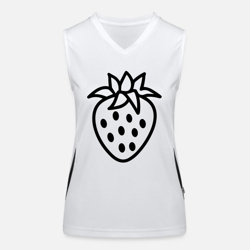 fraise Débardeur respirant contrasté Femme