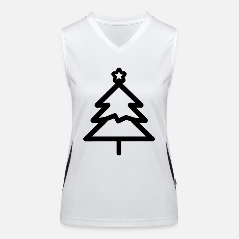 Weihnachtsbaum Funktionelles Kontrast-Tank Top für Frauen