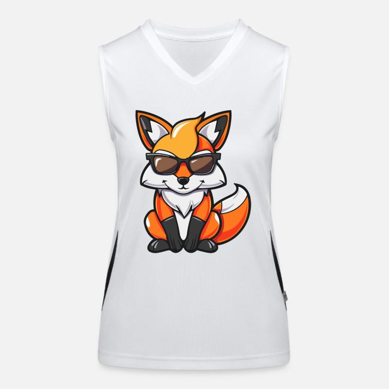 Fuchs Comic Cool Funktionelles Kontrast-Tank Top für Frauen