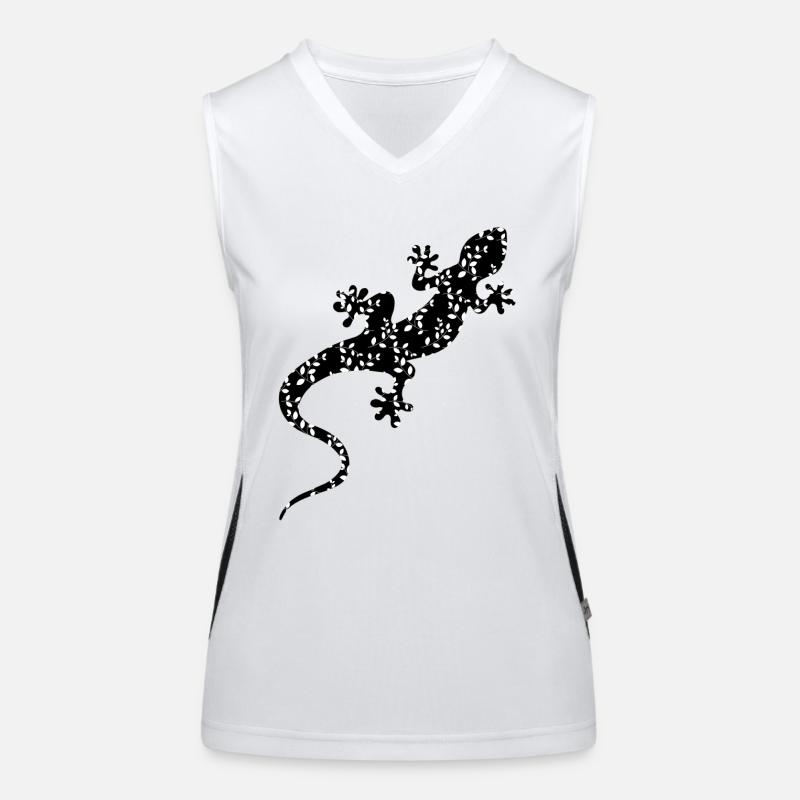 Gemusterte Eidechse Funktionelles Kontrast-Tank Top für Frauen