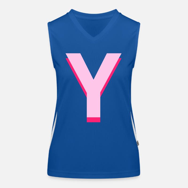 Pop und moderner rosa Buchstabe Funktionelles Kontrast-Tank Top für Frauen
