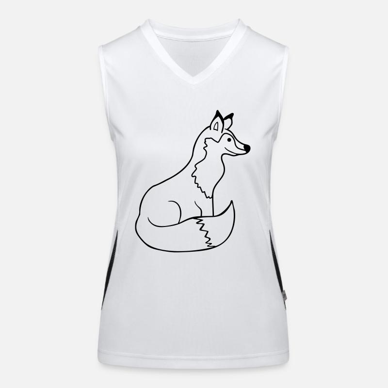 Fuchs Rotfuchs Wildes Tier Schlauer Wald Bewohner Funktionelles Kontrast-Tank Top für Frauen