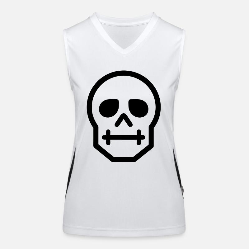 Schädel Funktionelles Kontrast-Tank Top für Frauen