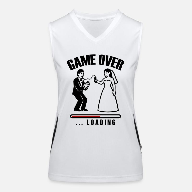 Game Over Loading Wedding Women's Functional Contrast Tank Top