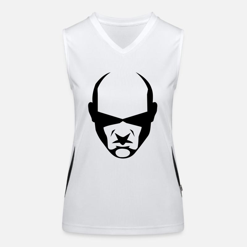 balded head Women's Functional Contrast Tank Top