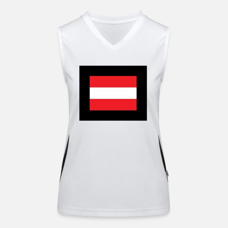 Austrian flag Women's Functional Contrast Tank Top