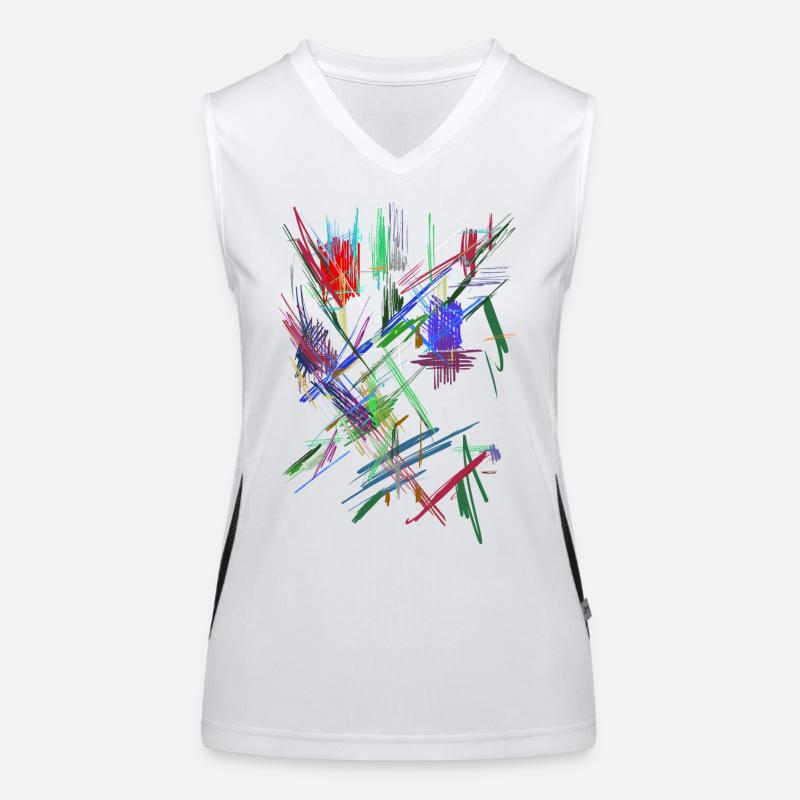 Motif de patch d’arrière-plan / couleurs Débardeur respirant contrasté Femme