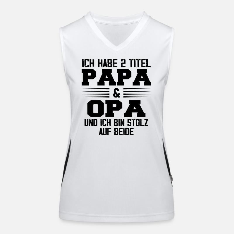 Opa Ich Habe Zwei Titel Und Bin Stolz Funktionelles Kontrast-Tank Top für Frauen