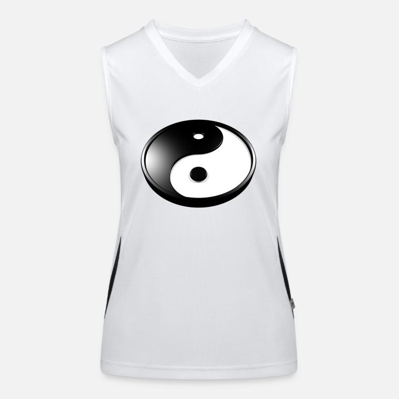 Yin Yang 3D Débardeur respirant contrasté Femme