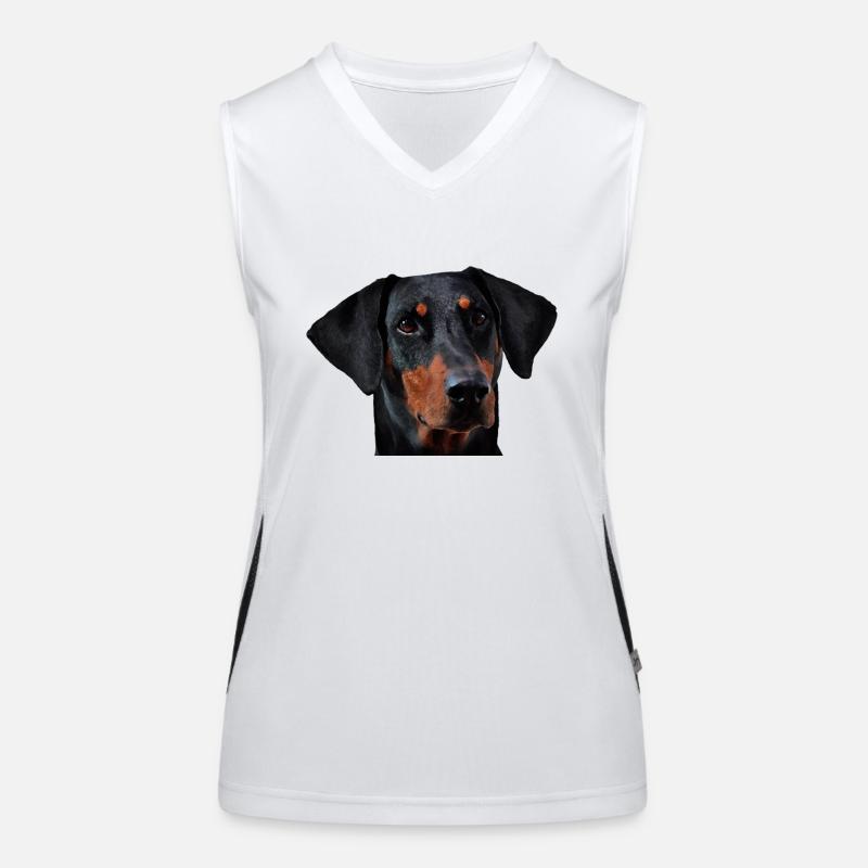 Dobermann Funktionelles Kontrast-Tank Top für Frauen