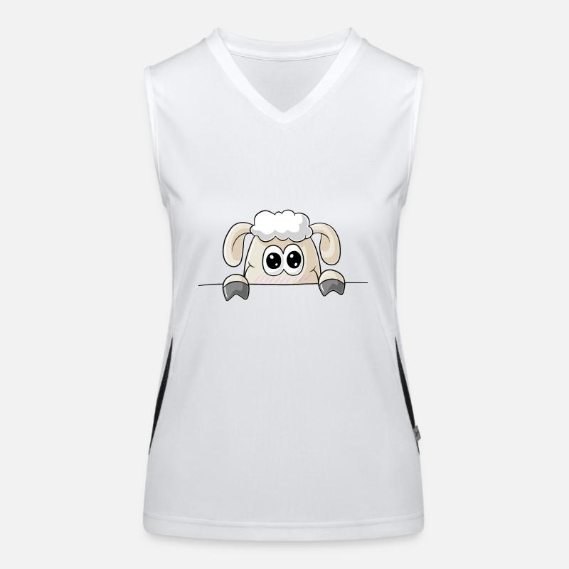 Schaf Comic Funktionelles Kontrast-Tank Top für Frauen
