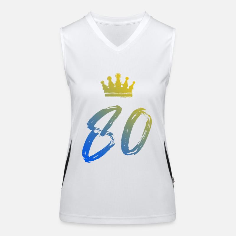 80 Zahl Krone Funktionelles Kontrast-Tank Top für Frauen