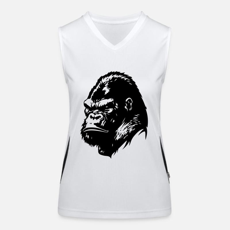Gorilla Head Women's Functional Contrast Tank Top