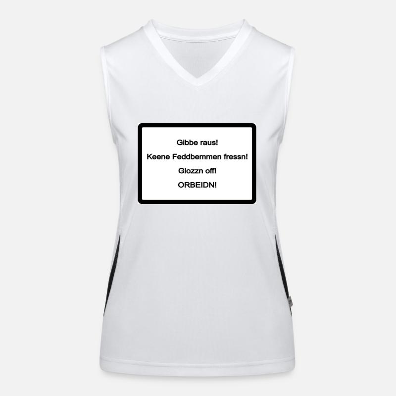 Sachsen Schild Funktionelles Kontrast-Tank Top für Frauen