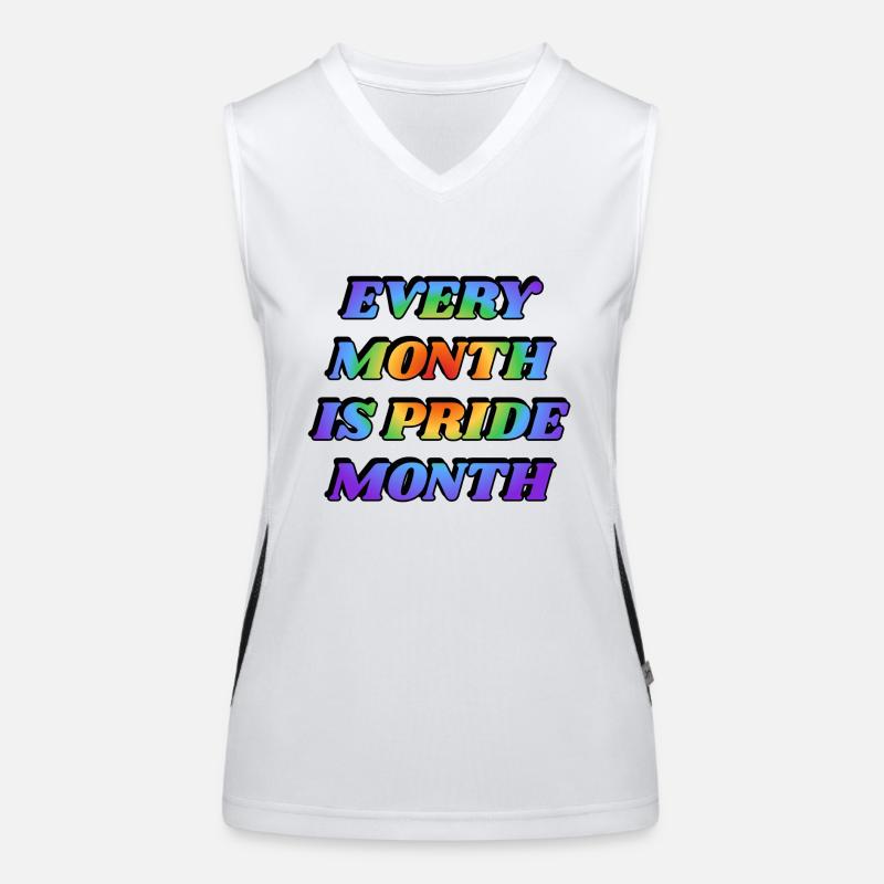 Jeder Monat ist Pride Month Funktionelles Kontrast-Tank Top für Frauen