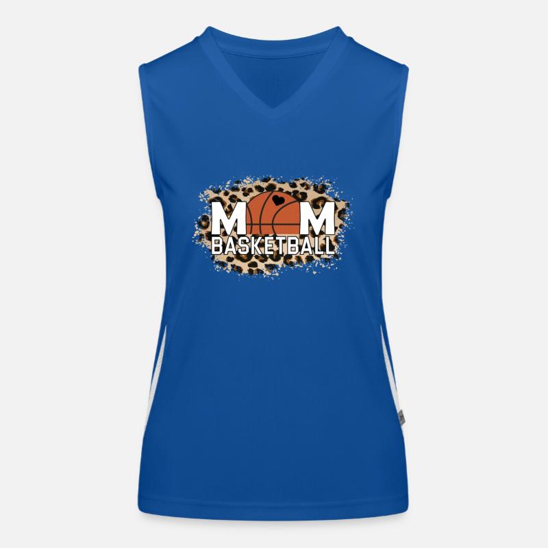 Basketball-Mutter-Leopard-Muttertag Funktionelles Kontrast-Tank Top für Frauen