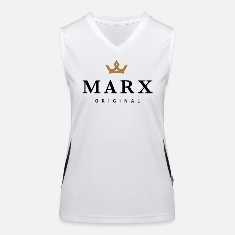 Marx - Women's Functional Contrast Tank Top - white/black