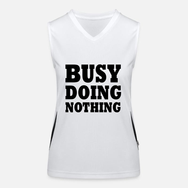busy doing nothing Funktionelles Kontrast-Tank Top für Frauen
