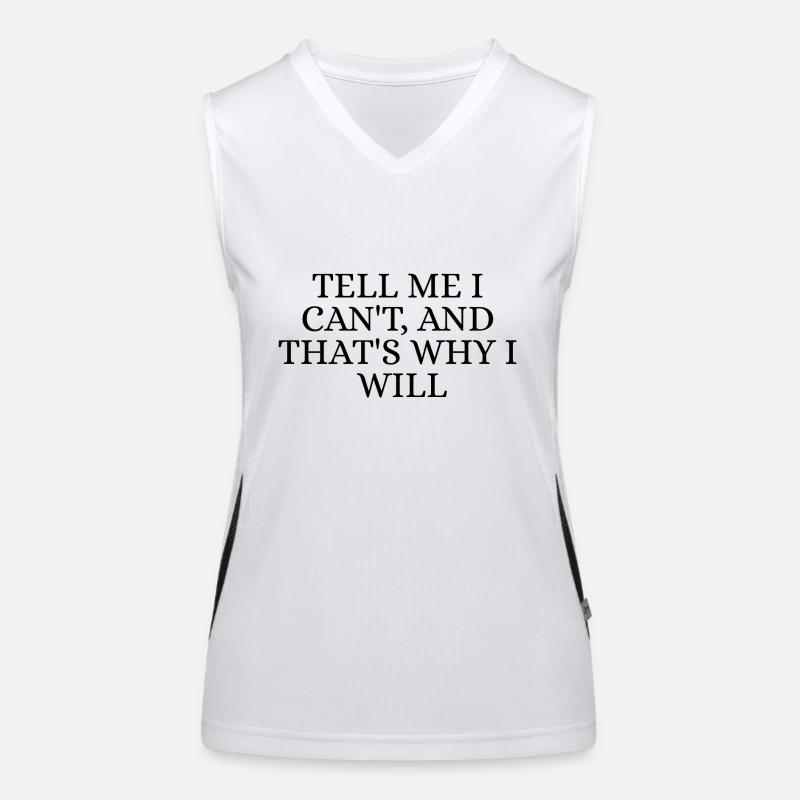 I can't, i will Débardeur respirant contrasté Femme