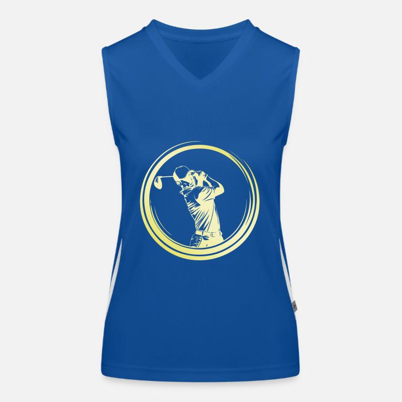 Golfer Mann Funktionelles Kontrast-Tank Top für Frauen