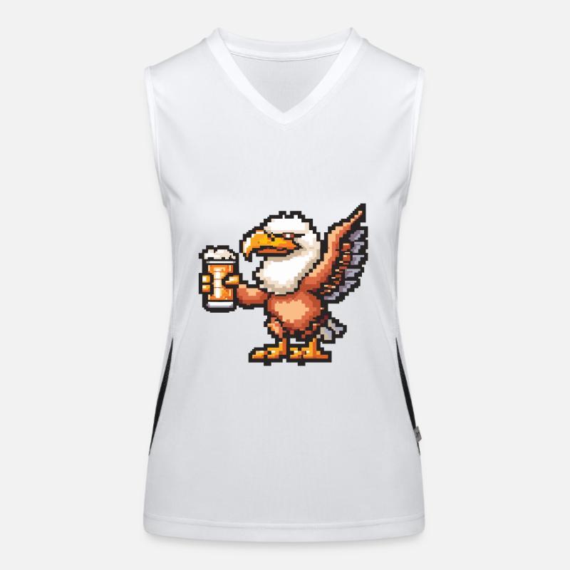 Adler Pixel Bier Funktionelles Kontrast-Tank Top für Frauen
