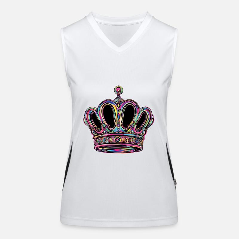 Krone Bunt Funktionelles Kontrast-Tank Top für Frauen