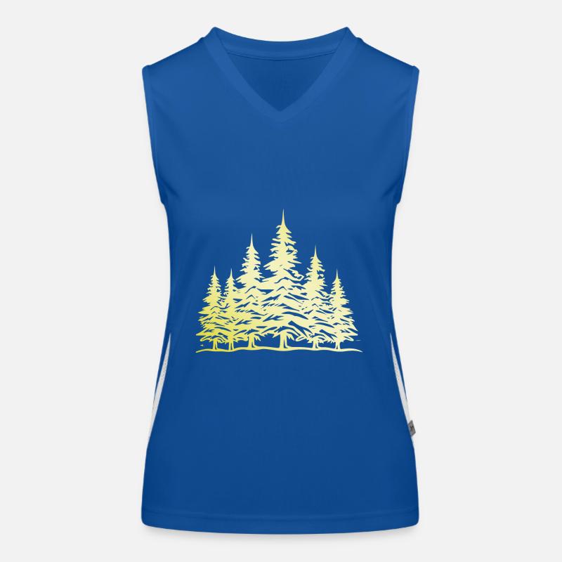 Forest Tree Gold Women's Functional Contrast Tank Top