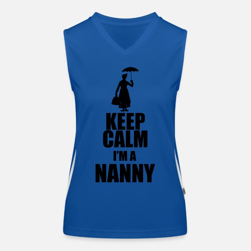 Keep calm I'm a nanny Women's Functional Contrast Tank Top