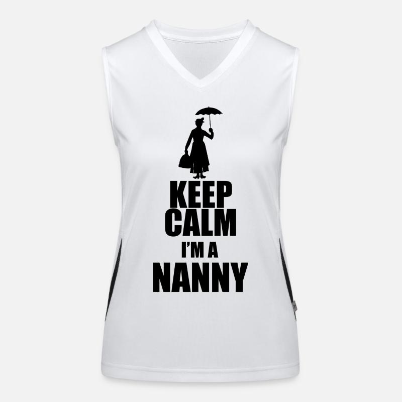 Keep calm I'm nanny Funktionelles Kontrast-Tank Top für Frauen