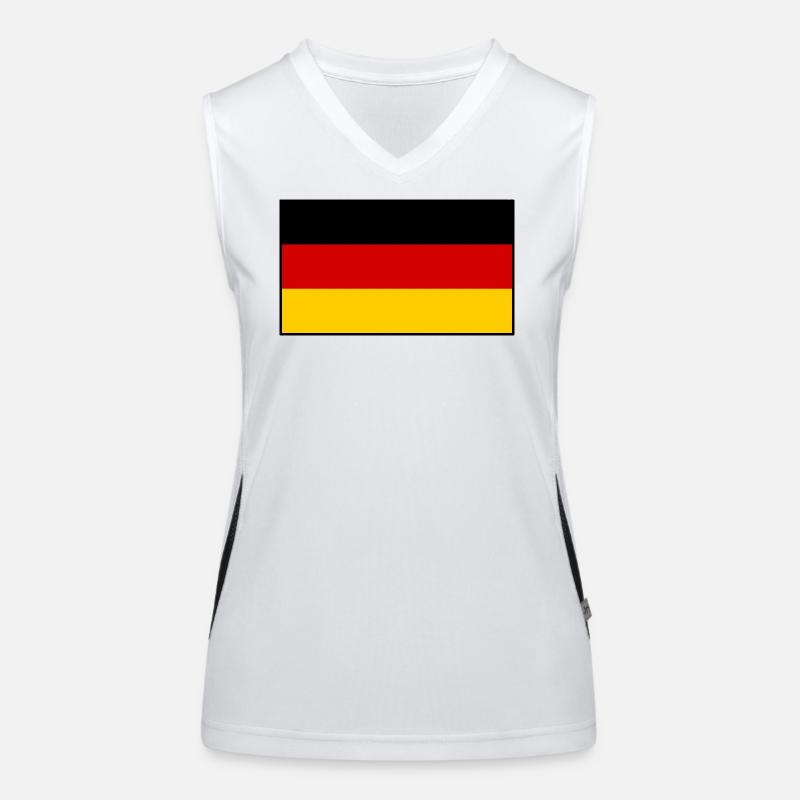 Germany flag Women's Functional Contrast Tank Top