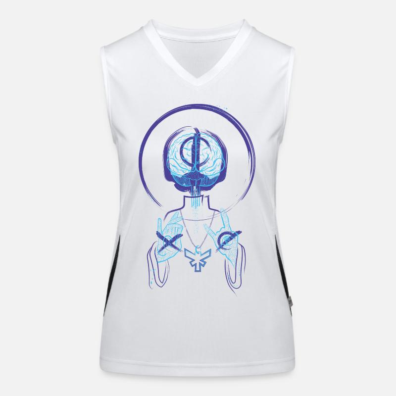 Voodoo-Priester Funktionelles Kontrast-Tank Top für Frauen