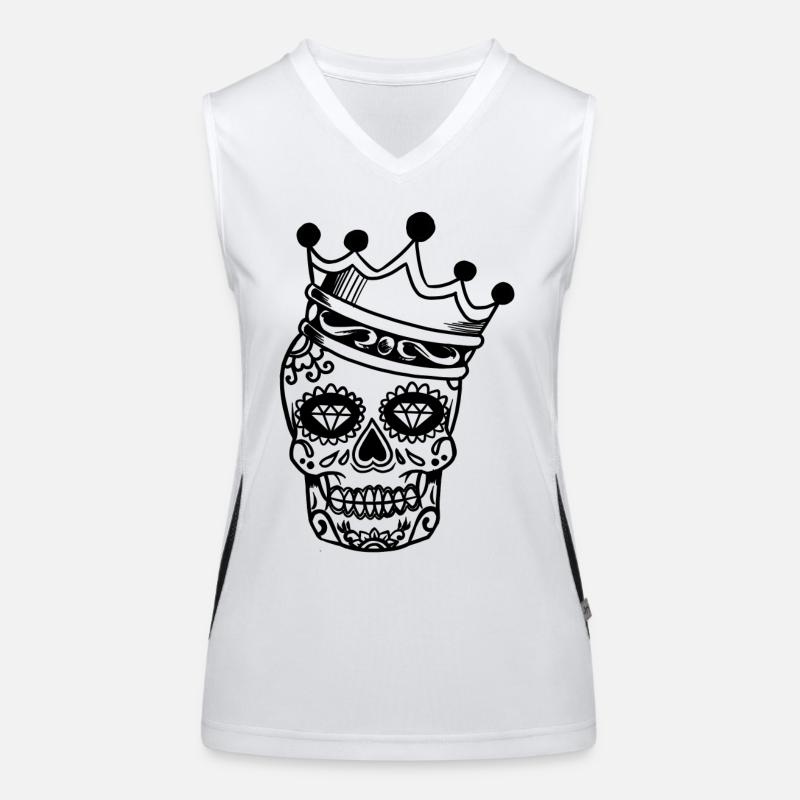Schädel Funktionelles Kontrast-Tank Top für Frauen
