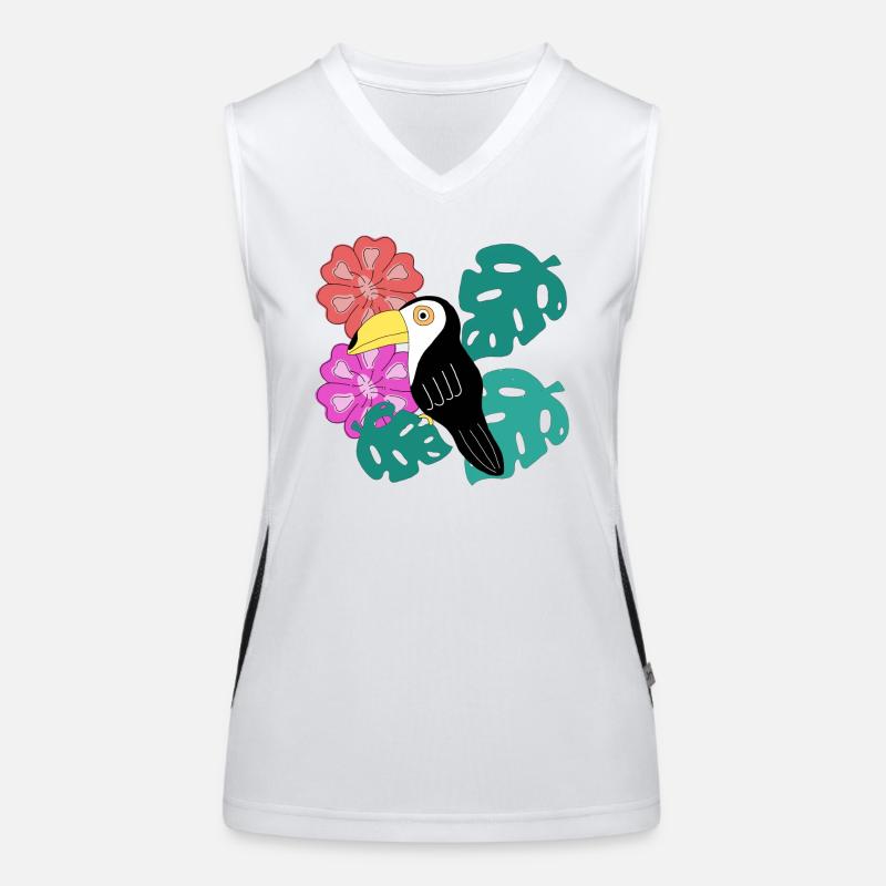 Tukan LOVE Funktionelles Kontrast-Tank Top für Frauen