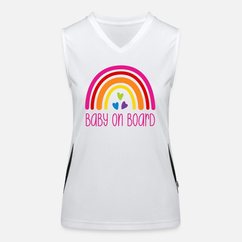 Boho rainbow coloré - Bébé à bord Débardeur respirant contrasté Femme