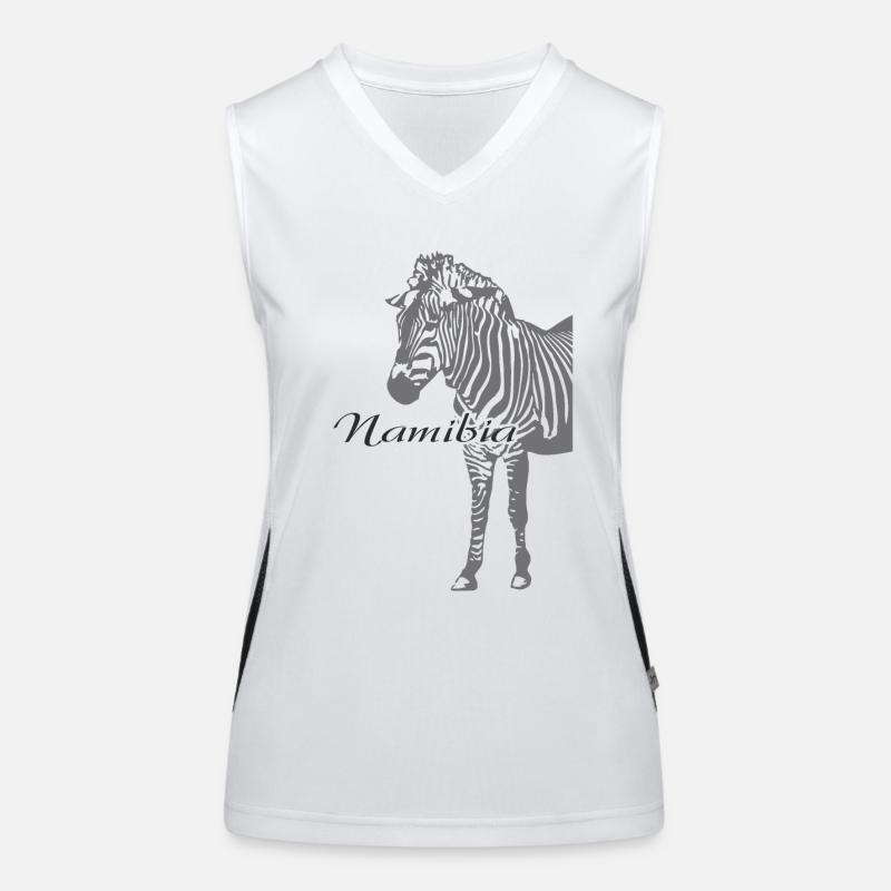 Namibia - Zebra Funktionelles Kontrast-Tank Top für Frauen