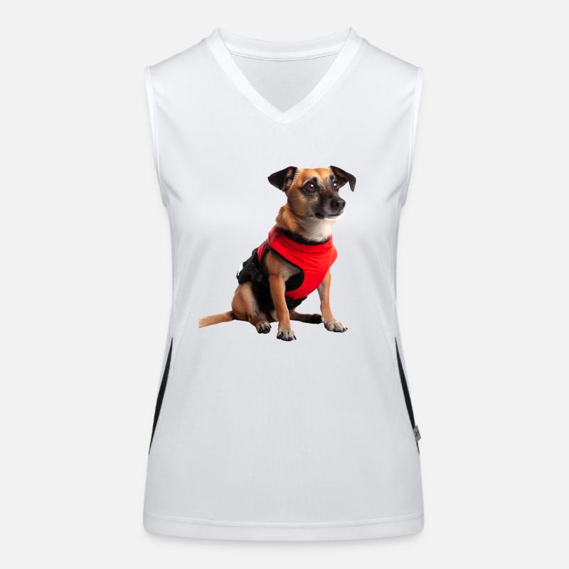 Guide dogs are trained dogs Women's Functional Contrast Tank Top