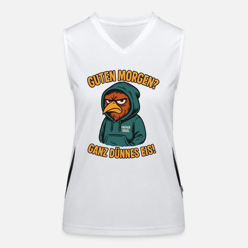 Early Bird Very Thin Office Saying Women's Functional Contrast Tank Top