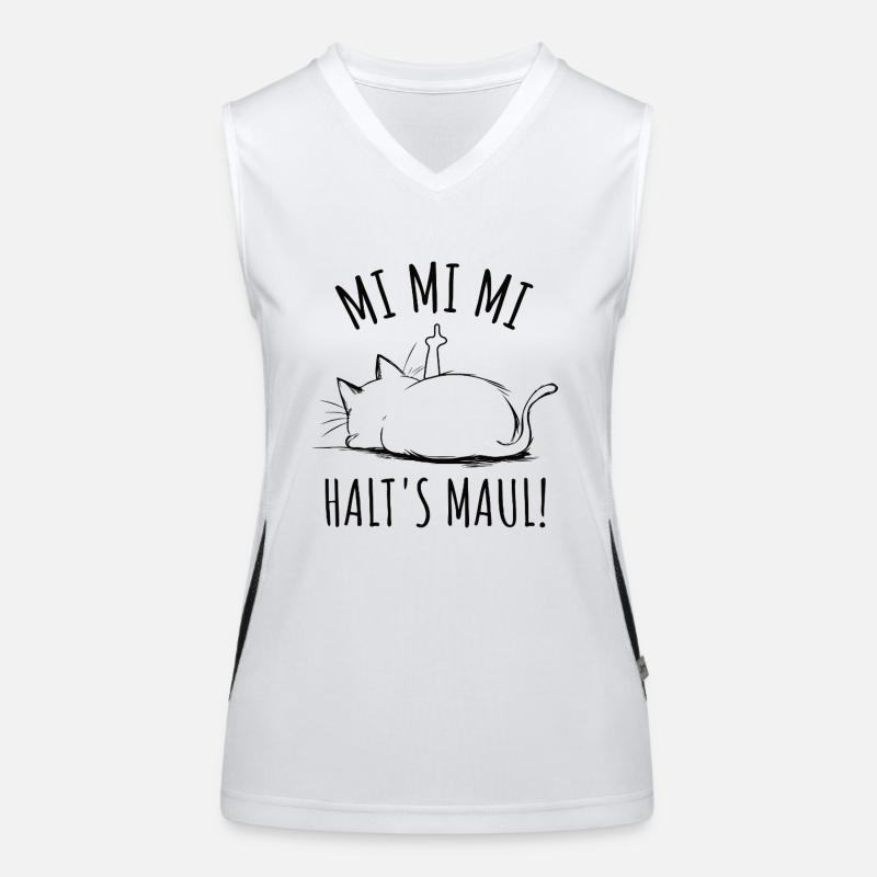 Faule Katze Ich Muss Gar Nix Funktionelles Kontrast-Tank Top für Frauen