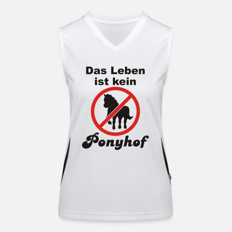 Das Leben ist kein Ponyhof Funktionelles Kontrast-Tank Top für Frauen