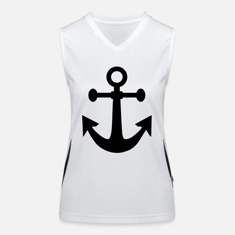 Anker Schiff Seefahrt Funktionelles Kontrast-Tank Top für Frauen